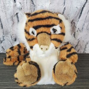 Aurora Just Friends Tiger Cub Plush Stuffed Animal , Realistic Face Flocked Nose